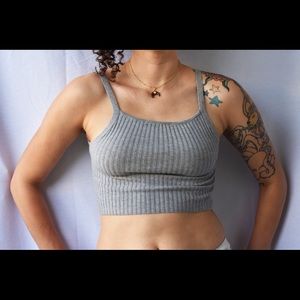 Grey crop top